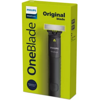 Máquina de barbear e aparador Philips OneBlade QP1424/10 — antracite, a pilhas, 30 min. de autonomia, pentes para barba
