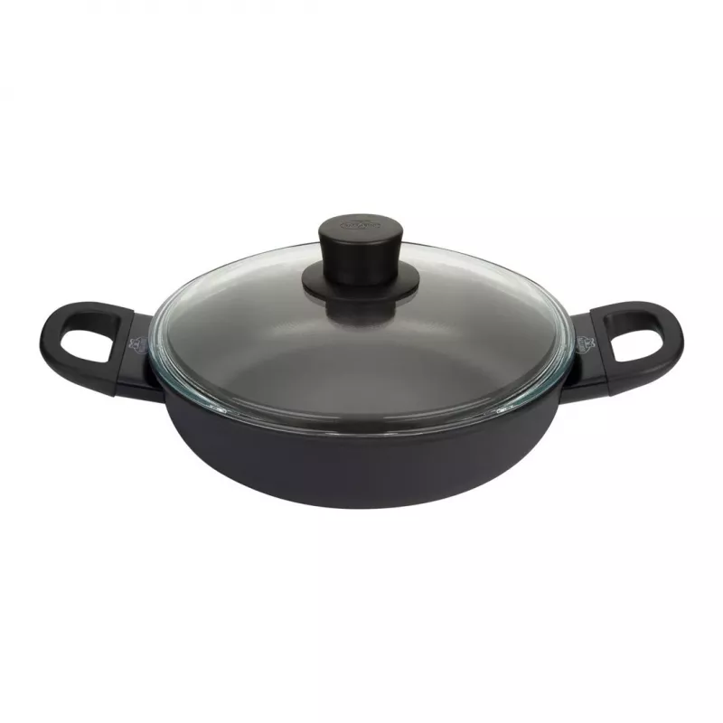 Frigideira de servir BALLARINI 75002-923-0 redonda preta 28 cm