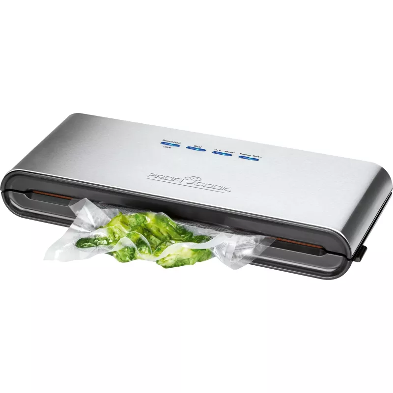 ProfiCook PC-VK 1080 - Máquina de embalar a vácuo (para sacos de plástico) - 120 W - aço inoxidável/preto (501080)