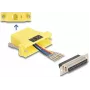 DELOCK D-Sub 25 pinos fêmea para RJ12 fêmea kit de montagem, amarelo