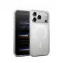 Capa Crong Hybrid Matte Magnetic MagSafe para iPhone 17 Pro Max — PC+TPU, branco translúcido