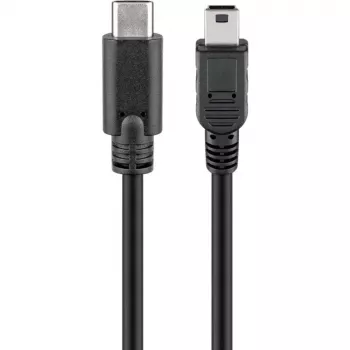 Cabo USB Goobay 67989 0,5 m Mini-USB B para USB-C preto
