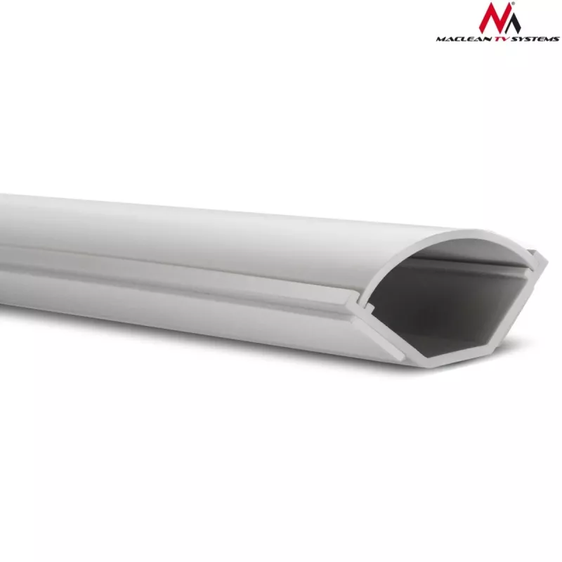 Maclean MCTV-575 proteção de cabos para chão, 1,5 m, 43 x 23 mm, altura 23–32 mm, branca, com fita adesiva