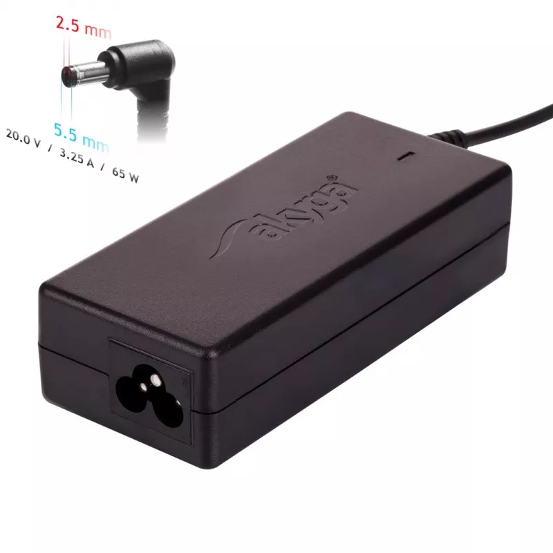 Fonte de alimentação para portátil Akyga AK-ND-17 para Fujitsu Siemens, 65 W, 20 V / 3,25 A, 5,5 x 2,5 mm