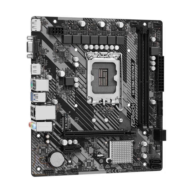 Placa-mãe ASRock H610M-HDV/M.2 R2.0 LGA1700 DDR4 Micro-ATX