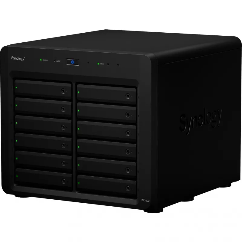 Caixa para HDD/SSD Synology DX1222 12 unidades 192 TB Preto