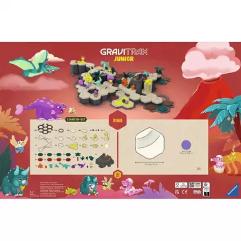 Pista de berlindes Ravensburger GraviTrax Junior conjunto inicial XXL Dino, construção de percursos para crianças