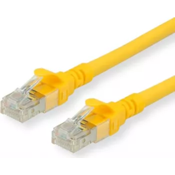 ROLINE - cabo de rede - RJ-45 (macho) para RJ-45 (macho) - 30 cm - UTP - CAT 6 - isento de halogéneos, moldado, fio flexível - amarelo (21.15.2942)
