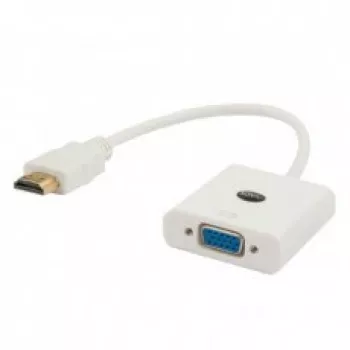 Adaptador HDMI macho para VGA fêmea SAVIO CL-201, HDMI A para VGA D-Sub, branco, 0,1 m, até 1920x1200