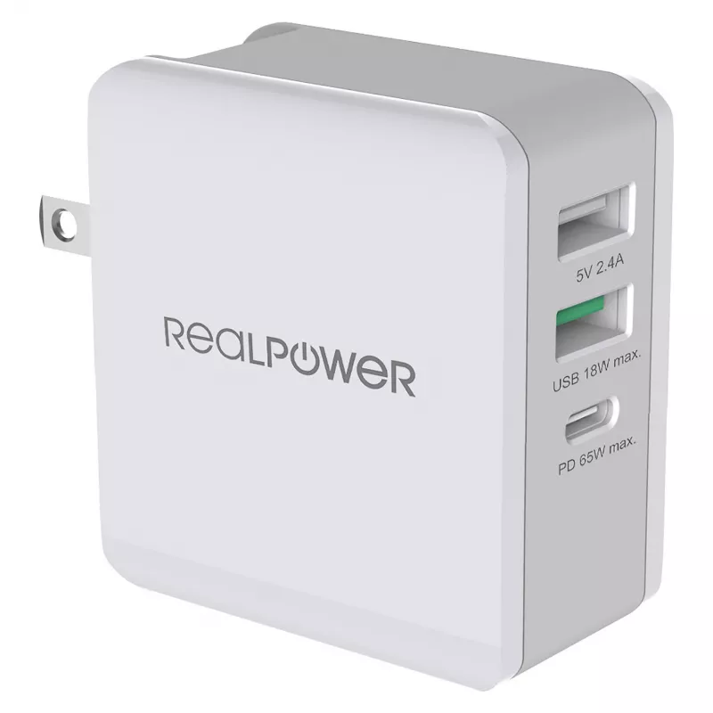 RealPower Carregador DeskCharge-65 Travel 65W