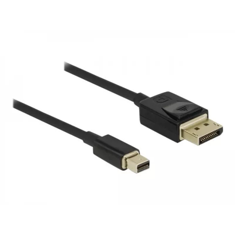 Cabo DisplayPort DeLOCK - DisplayPort (M) a Mini DisplayPort (M) - 2 m - preto - Suporte 8K
