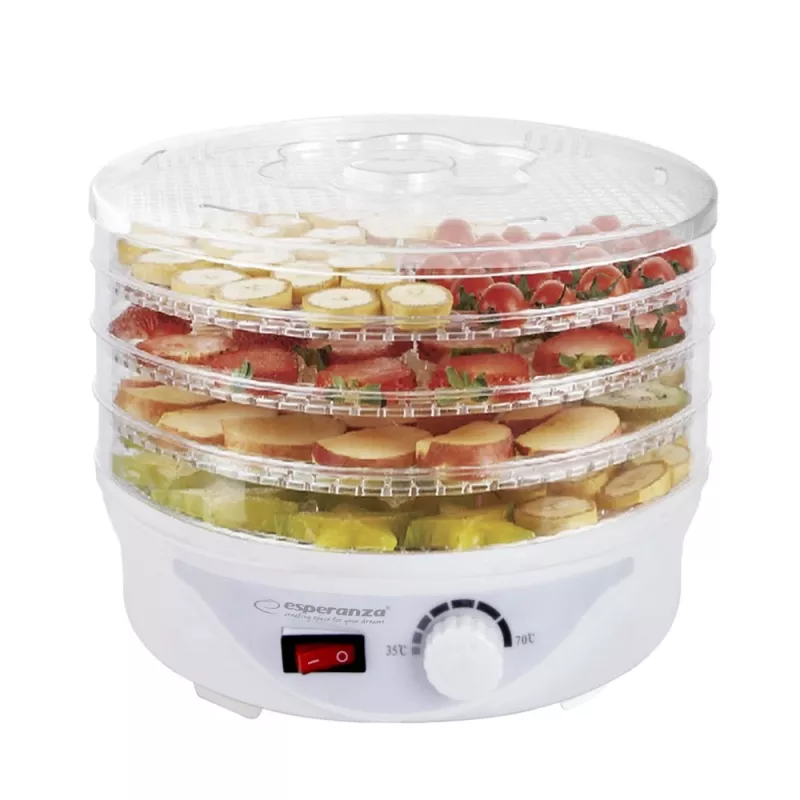 Desidratador de alimentos Esperanza EKD003 transparente, branco 250 W