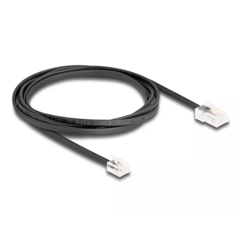 Cabo telefónico DeLOCK 88036 RJ45 para RJ11 2 m preto