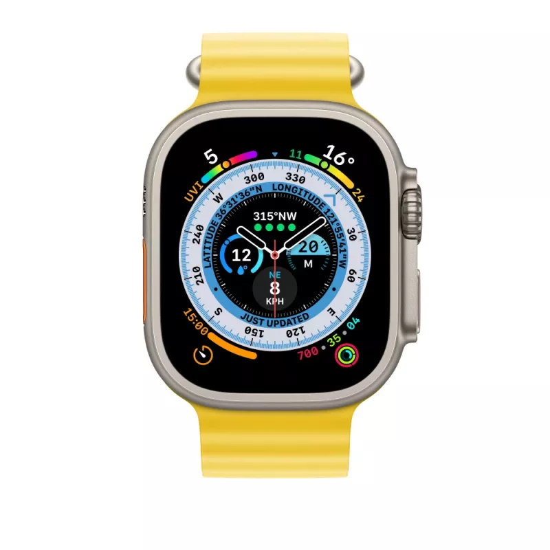 Pulseira Apple MQED3ZM/A acessório para smartwatch amarelo fluoroelastómero