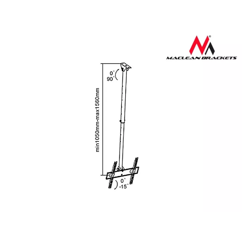 Suporte de parede/teto MACLEAN MC-631 para televisores de 32–55 polegadas, suporte universal, capacidade até 50 kg