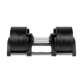 Haltere de ferro fundido ajustável Rebel Active 36 kg, incrementos automáticos de 2 kg