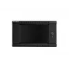 Armário de instalação de parede Lanberg 19'' 6U 600x600mm preto (porta de vidro)