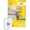 Etiquetas autoadesivas Avery J8159-100 — branco, impressora de jato de tinta, adesivo permanente, embalagem