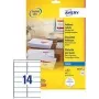 Etiquetas autoadesivas Avery J8159-100 — branco, impressora de jato de tinta, adesivo permanente, embalagem