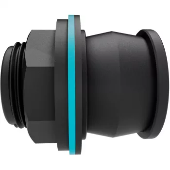 Conector de depósito Push IN, G 1 e G 3/4 (preto, para espessuras de parede de 2-10 mm)