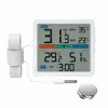 Manta MTO002W estação meteorológica com sensor externo, termómetro/higrómetro, relógio, branca
