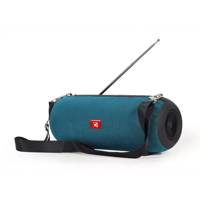 Altifalante estéreo portátil GEMBIRD SPK-BT-17-G — Bluetooth 5.1, 5 W RMS, 1200 mAh, MicroSD, FM, AUX