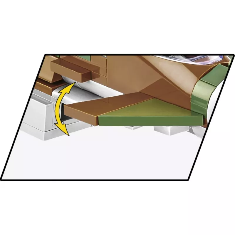 Blocos de construção Cobi Eurofighter Typhoon FGR4 „GiNA“ — 577 peças, a partir de 8 anos, cinzento-claro/verde/castanho