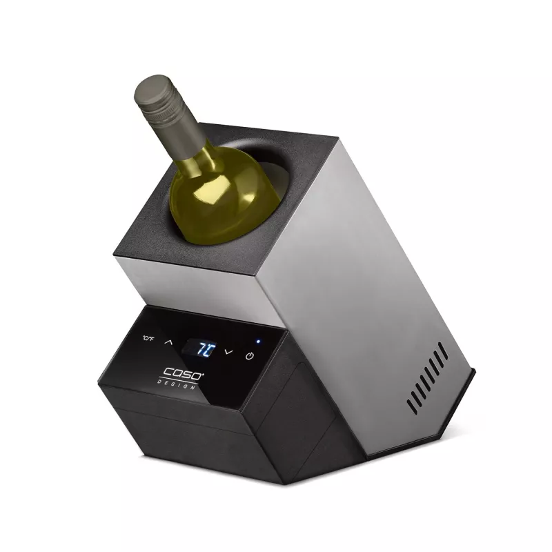 Caso | Refrigerador de vinho | WineCase Deluxe Aço inoxidável | Capacidade de garrafas 1 | Preto/Prata