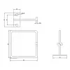 Suporte de abraçadeiras de metal ROLINE vertical 80x80mm