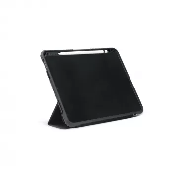 DICOTA Folio Case - capa flip para tablet - policarbonato, poliuretano termoplástico (TPU), polietileno reciclado - preto - 10.9 - para Apple 10.