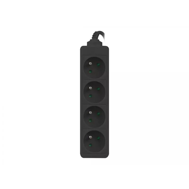 Extensão de energia Lanberg PS0-04E-0100-IEC-BK 1 m 4 tomadas AC interior preto
