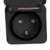 Tomada inteligente Denver PLO-108 preta exterior IP44 com fios sem fios