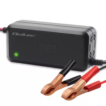Carregador de bateria QOLTEC 12V 5A retificador para baterias AGM/GEL