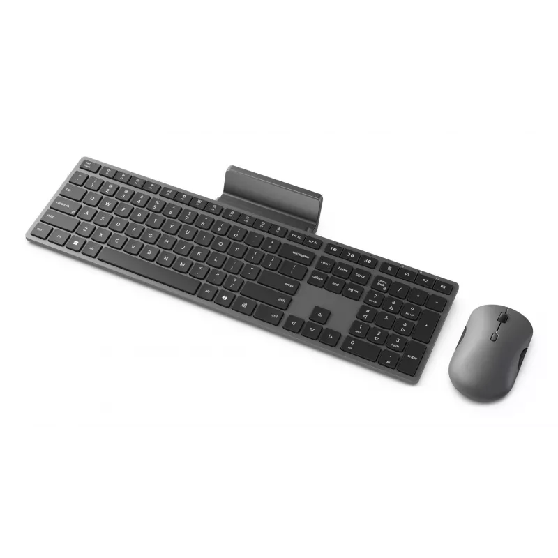 Conjunto de teclado e rato sem fios Lenovo 700 Modern Multi-Device – layout inglês dos EUA, Bluetooth, Luna Grey