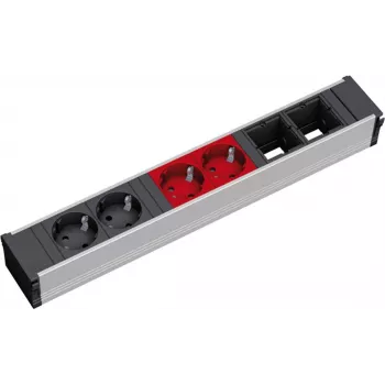 Unidade de distribuição de energia Bachmann 912.025 4 tomadas AC preto vermelho