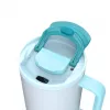 Copo térmico com palhinha telescópica Kambukka Rio Tumbler 950ml Frosty Coconut