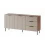 Cómoda cama meble ALMERA 156×42×75 cm, nogueira/caxemira, 3 gavetas, aglomerado