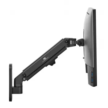 Suporte de monitor de parede MACLEAN MC-458, mola a gás altura ajustável, ecrã único, VESA 75x75–100x100, até 7 kg, inclinação -45°–90°, extensão máx. 35,5 cm