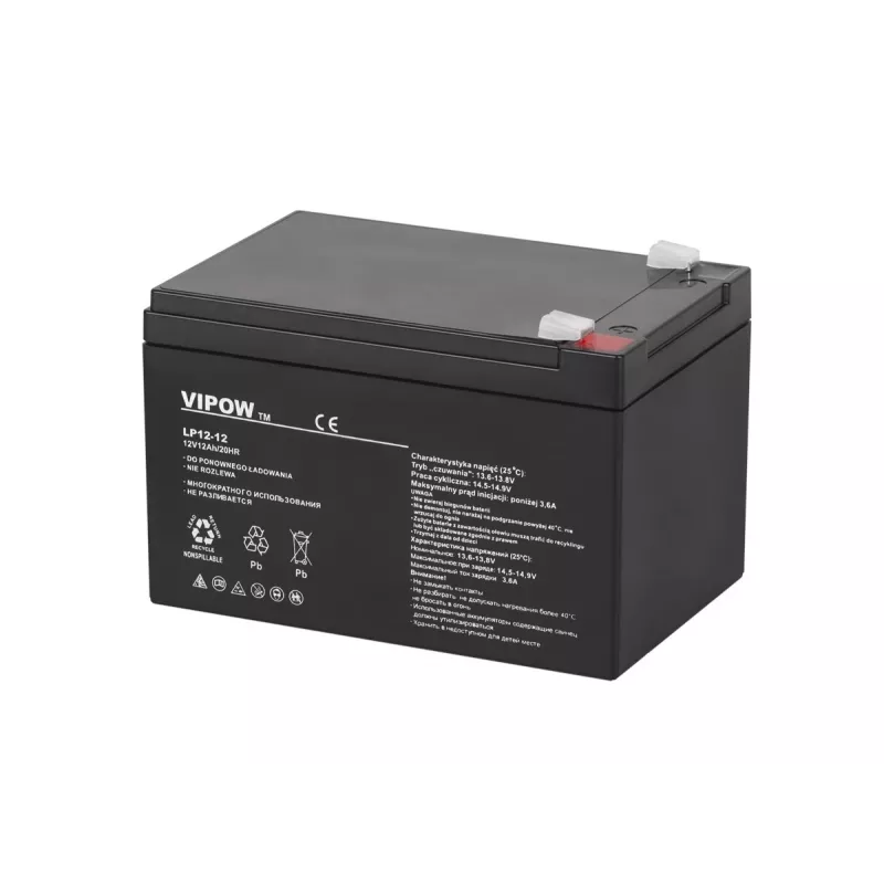 Bateria de chumbo-ácido selada VIPOW BAT0216 12V 12Ah