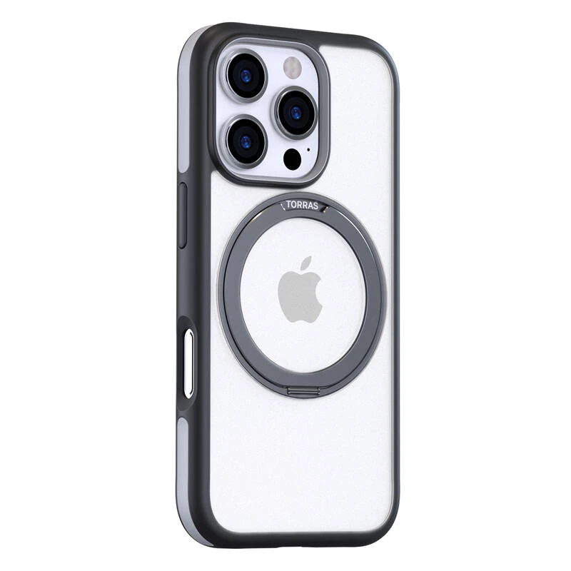 Capa protetora Torras Ostand R Fusion para iPhone 16 Pro Max – preta