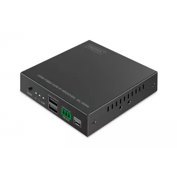 Recetor Digitus HDMI Fiber KVM IP 4K/60Hz com fios USB