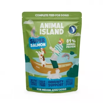 ANIMAL ISLAND Salmon - comida seca para cães - 1 kg