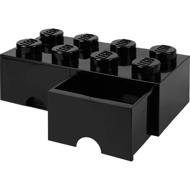 Gaveta LEGO Room Copenhagen Brick 8 preta – gaveta de arrumação para peças LEGO
