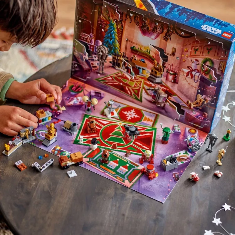 Calendário do Advento LEGO Star Wars 2025 — conjunto 75418, minifiguras e modelos de construção sazonais