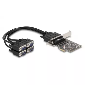 DeLOCK 66324 Adaptador RS-232 VGA interno PCIe conector fêmea preto