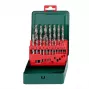 Conjunto de brocas HSS Metabo 627153000 — 19 peças, DIN 338, haste cilíndrica