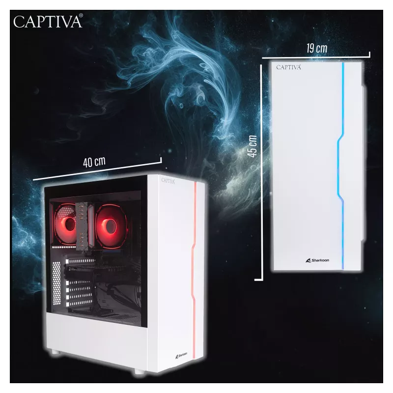 Computador Captiva CAPTIVA PC Advanced Gaming R92-912 Ryzen 7 5700X 32GB SSD 1TB RTX5060 8GB Windows 11 Home 64-bit