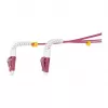 Synergy 21 cabo patch de fibra ótica 2 fibras 2 m LC-LC 50/125 µm OM4 AD 2 mm bainha flexível de proteção contra dobras - fibra multimodo - 2 m