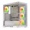 Caixa de PC KRUX Exo Midi Tower, ATX/micro-ATX/mini-ITX, 2x vidro temperado, USB-C, 4 ventoinhas de 120 mm, 2 baías de 3,5 polegadas + 2 de 2,5 polegadas, GPU até 40,5 cm, branca