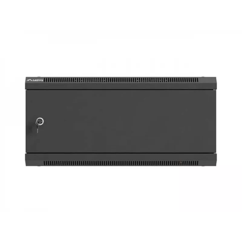 Armário de rack 19 polegadas para montagem na parede LANBERG 4U 600x450 mm preto com porta metálica